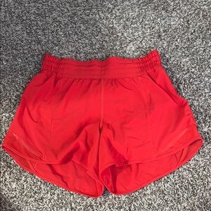 Lululemon Red Athletic Shorts